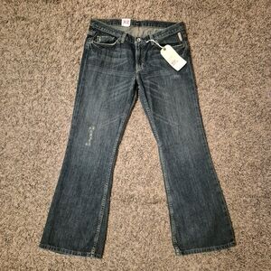 X2 Denim Women's W31 Flare Leg Low Rise Blue Jeans Size 10 Short